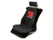 Seat Armour Universal Black Seat Towel Seat Cover With Saturn Logo