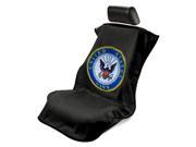 Seat Armour Universal Black Seat Towel Seat Cover With US Navy Logo