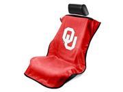 Seat Armour Universal Red Seat Towel Seat Cover With NCAA Oklahoma Univ. Logo