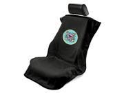 Seat Armour Universal Black Seat Towel Seat Cover With US Coast Guard Logo