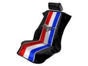 Seat Armour Universal Black Seat Towel Seat Cover With New Mustang Pony Logo