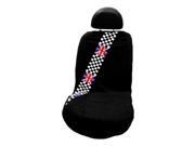 Seat Armour Universal Black Seat Towel Cover With Checkered Flag Logo
