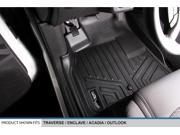 MAXFLOORMAT All Weather Custom Fit Floor Mats Liner 3 Row Set for SUV Black