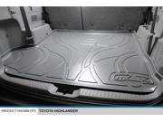 All Weather Floor Mats Set 2 Rows and Cargo Liner Bundle for HIGHLANDER Gray