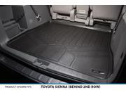 MAXTRAY All Weather Custom Fit Cargo Liner Mat for SIENNA Behind 2nd Row Black