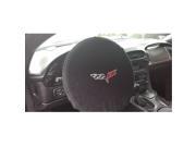Seat Armour Universal Black Steering Wheel Cover With Corvette C6 Logo