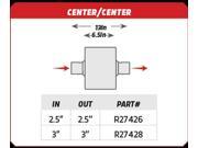 Rumble Exhaust Muffler Single 2.5 Center Inlet 2.25 Dual Outlet 19 Length