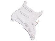 BQLZR White Pearl Prewired Pickguard SSS pickup For Guitar