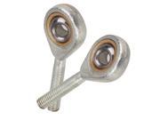 2pcs Metal 5mm Male Metric Threaded Rod End Joint Bearing 0.7 Outer Diameter