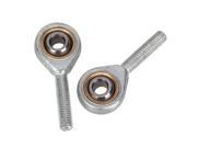 2pcs High Precision 6mm Male Metric Threaded Rod End Joint Bearing Silver