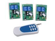 2 Channels 6 Keys Self locking Wireless Control Switch Kits Plastic Appearance