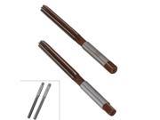 2pcs H7 8mm x 110mm Cutting Dia High Speed Steel Straight Shank Hand Reamer