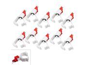10 x Crooked Head Duck Poultry Water Drinker For Square Tube PP Nipple Style