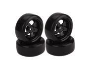 4x 65mm Smooth Tires 5 Spoke Wheel Rims for RC 1 10 Drift Car Light Weight