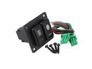 BQLZR DC12 24V 2 Gang Switch Panel with Green Indicators for Toyota Models