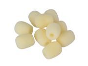 BQLZR 10pcs Yellow Wind Shield Mic Foam Cover 8mm Dia EY M03 for Headset Microphone