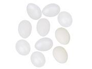 BQLZR 10 pcs lot Solid Plastic Eggs Dummy Eggs For Pigeons Magician Fake Eggs White