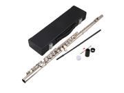 BQLZR 16 Closed Holes Cupronickel C Flute w Grease Cleaning Cloth Case