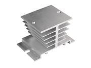 Aluminum Heat Sink Dissipation For Small Type Solid State Relay SSR Silver