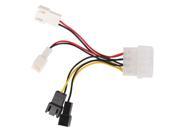 PC 4 Pin Convert to 2pin 3pin 2x12V 2x5V Splitter Cable Fan Speed Governor