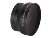 Black Aluminium Alloy 58mm Telephoto Wide Angle Macro High Definition Lens