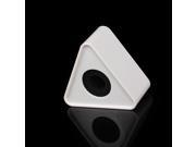 New ABS Microphone Interview Triangular Logo Flag Station White for Handheld Mic