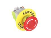 660V10A Latching Emergency Stop Push Button Switch NO NC With 4 Terminals