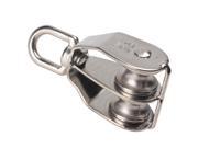 Durable M25 25mm Swivel Stainless Steel 304 Double Wire Rope Pulley Block