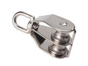 Durable M32 32mm Swivel Stainless Steel 304 Double Wire Rope Pulley Block
