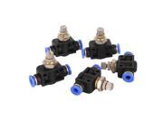 5x Push In Speed Controller 6mm Pneumatic Air Flow Control Valves
