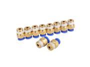 10pcs 6mm To 1 4 G1 4 Pneumatic Connectors One touch Male Threaded Straight