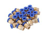 25pcs 8mm BSP 1 4 Pneumatic Connectors One touch Male Threaded Straight