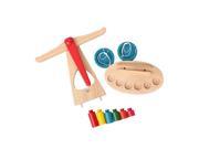 Exquisite Wooden Balance Scale Weights kid Weighing Game Educational Toy