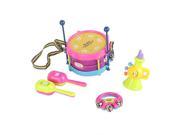 Drum Rumpet 2x Cabasa Handbell Musical Instruments Kids Baby Toy