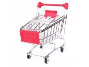 Red Supermarket Shopping Cart Utility Handcart Creative Storage box Mini Holder