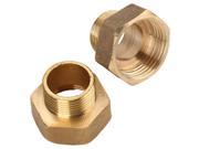 Brass Hex Reducing Bushing Fit 1 1 4 to 3 4 Air Pipe Copper Joints 2pcs 73
