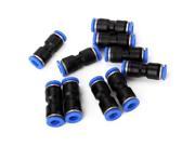 10pcs 8mm Straight Push In Pneumatic Air Water Connector Quick Fittings