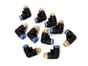 10 x Copper Plastic Pneumatic Air Connector Elbow Fitting 1 4 10mm BSPT