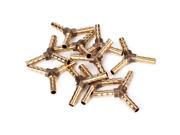 10X Y Shape Brass Connector Pagoda Style Pipeline 6mm 3 Ways