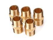 5 Pcs 1 4 BSPP Connection Straight Male Pipe Brass Adapter 12.5mm Diameter