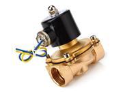 DC 12V 1 Electric Solenoid Valve Gas Water Air Black Solid Coil