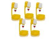 5 Pcs Yellow Plastic Sturdy Nipple Drip Cup Attaches To 3 4 Pvc Pipe