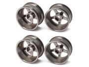 4pcs Grey Aluminum Alloy Wheel Rims With 5 Spoke For RC 1 10 On Road Racing Car