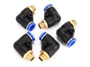 5x Elbow Pneumatic Jointer Quick Connector Fittings 1 4 BSPT 12mm 90 Degree