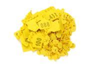 100 Sets Cow Cattle 1 100 Number Large Livestock Ear Tag With Yellow Color