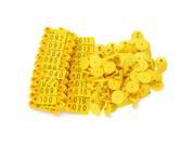 Yellow 1 100 Number Plastic Livestock Ear Tag For Goat Sheep Pig With 100 Sets
