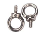 2PCS Silver M6 304 Stainless Steel Ring Shape Screws Bolt Seismic Processing