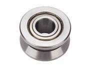 15x38x17mm Silver Steel V Groove Ball Bearing Roller Guide