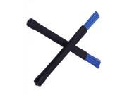 1 Set of 2 Drum Brushes black rubber handles Blue nylon brushes
