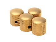 1 Set of 4 Guitar Dome Bronze Metal Knob Screw GOLD